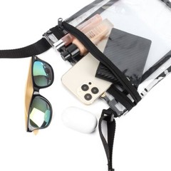Clear Transparent Tote Bag PVC w/ Zipper Stadium Approved Sports Handbag Purse
