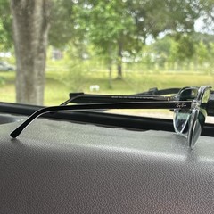 Ray-Ban RB2447 Square Sunglasses Clear Full Rim Green Polarized UV400