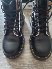 Dr Martens Black 1460 Stud Rolled Vintage Smooth Boots Size US W 5 EU 36 /US M 4