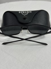 BIRCEN Rectangle Sunglasses Men’s Full Rim Black Plastic Frame/Lens 2684 55