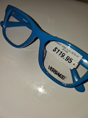 Versace 3325U 5379 Blue Square Full Rim Plastic Eyeglass Frames 47mm