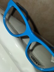 Versace 3325U 5379 Blue Square Full Rim Plastic Eyeglass Frames 47mm