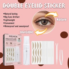 EELHOE Lace Non-trace Double Eyelid Tape, Natural Non-trace Non-glue Lace Double