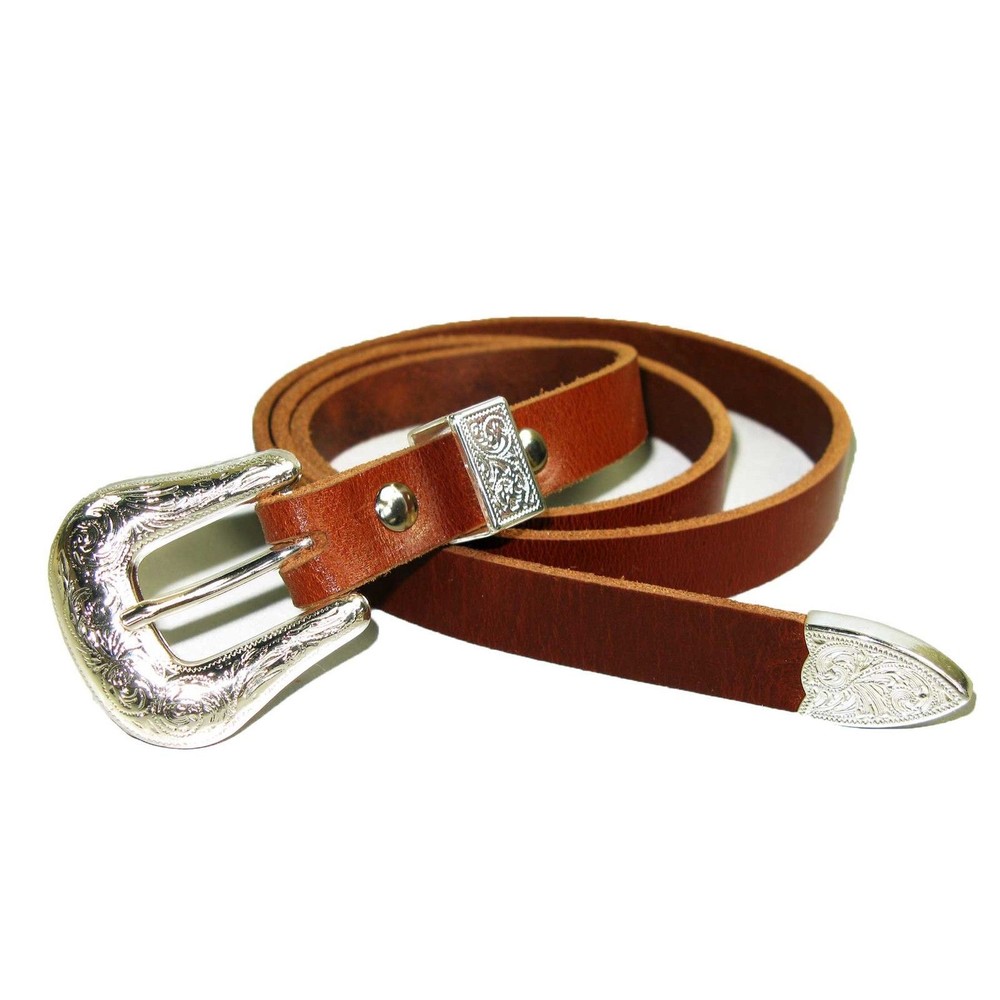 Handmade 3/4″ Ladies Genuine Full Grain Cowhide Belt Tan Woman