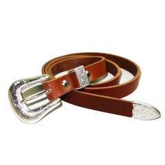 Handmade 3/4″ Ladies Genuine Full Grain Cowhide Belt Tan Woman