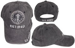 United States Army Retired Grey Gray Embroidered Hat Cap CAP522AB – Licensed