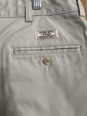 Polo by Ralph Lauren Classic Fit Beige Cotton Pleated Chino Pants 34W