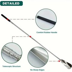 Extendable Shoe Horn Long Handle for Seniors Adjustable Stainless Steel Telescop