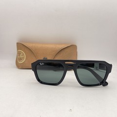 Ray Ban Corrigan Geometric Square Full Rim Sunglasses RB4397 Black/Green