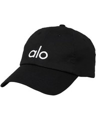 Аlo Yoga Performance Hat Black White Logo Adjustable Athletic Cap Unisex NWT
