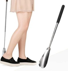 Extra Long Handle Shoe Horn Stainless Steel 25″ Handled Metal Shoehorn Horns USA
