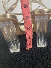 DREAM PAIRS Square Toe, Clear Chunky Heel Sandals (Size 8.5)