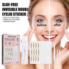EELHOE Lace Non-trace Double Eyelid Tape, Natural Non-trace Non-glue Lace Double