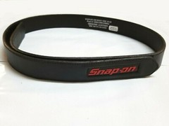 NEW Snap On Tools Men’s Genuine Leather No-Scratch Black Work Belt Hook & Loop