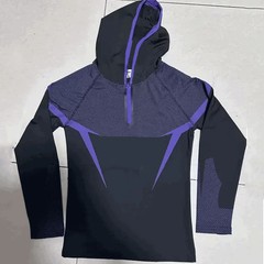 Men’s Quick Dry Compression Hoodie Long Sleeve Half Zip Gym Shirt Sports Tops