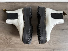 Dr. Martens 2976 Quad Platform Chelsea Boots White Sz M4 W5 EU 36