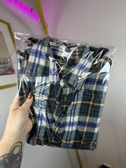 American Eagle Women’s XS Plaid Long Sleeve Button Front Shirt