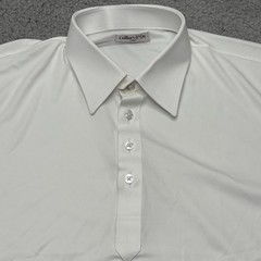 Collars and Co Mens New Dress Collar Performance Polo Shirt White Office Golf