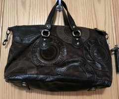 Coach Ashley Piece Patched Satchel Purse w looped handles #F15474 – *Read*