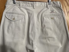 Polo by Ralph Lauren Classic Fit Beige Cotton Pleated Chino Pants 34W