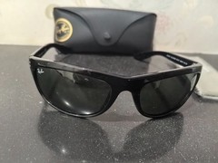 Ray-Ban BALORAMA Sunglasses RB4089 601/31 Black Frame Green Lens 62-19 mm