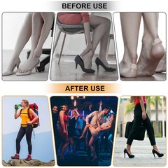 4 Pairs Heel Pads Heel Grips Liner for Loose Shoes, Heel Cushion Pads Heel In…