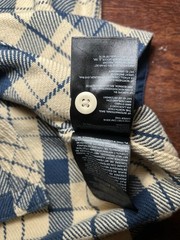 The north face Women’s Flannel Shirt Blue And Cream Plaid Size Medium
