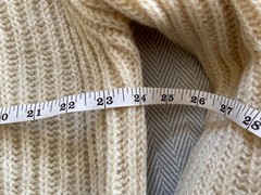 Vintage Peter Storm Fisherman Wool Knit Sweater Ecru Great Britain Mock Neck, M