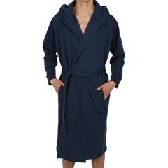Men’s Cotton Hooded Robe-Bathrobe-Thick ( Sweatshirt Style Fabric ) USA Seller