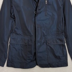 Karl LAGERFELD Elegant Jacket Men’s Navy Blue Sz.S/M US38 EU48 Shiny Nylon Rain