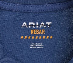 Ariat Rebar Men’s T-Shirt Cotton Strong, Big & Tall Raglan SS Basic Pocket Tee