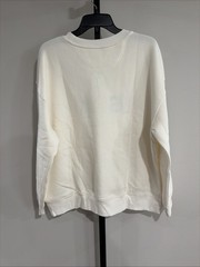 Esprit Women’s Logo Fleece Crewneck Sweatshirt Cream Viral 80’s Costco XL NEW