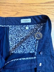 Bonobos Men’s Slim Fit Linen Cotton Blend Blue Chino Pants Pockets Waist 36