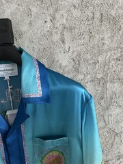 New CASABLANCA Summer Shell Print Lightweight Short Sleeve Premium Relaxed Shirt