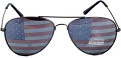 USA Glasses American Flag Aviator Sunglasses Black United States Patriotic