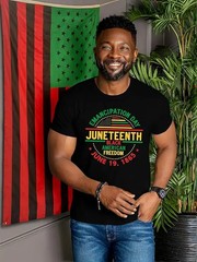 Juneteenth Shirt for Men 1865 Celebrate African American Freedom Tshirts