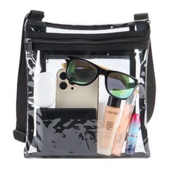 Clear Transparent Tote Bag PVC w/ Zipper Stadium Approved Sports Handbag Purse