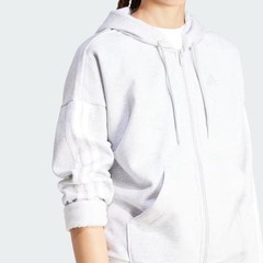 adidas women Essentials 3-Stripes Full-Zip Fleece Hoodie