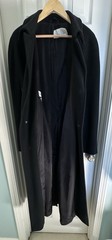 Vestimenta Black Cashmere and Wool Long Overcoat Men’s EUC