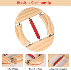 4 Way Wooden Hat Stretcher Hat Expander Fits Sizes 6 7/8 to 8 1/2 Red