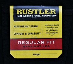 New Rustler by Wrangler Men’s Regular Fit Straight-Leg Jeans All Sizes
