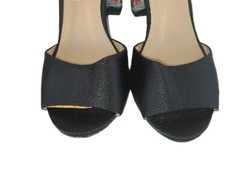 Steve Madden Embroidered Ankle Strap 3.5″ Block Heels Size 7.5 M US 38M EU