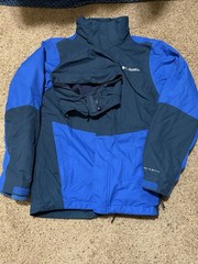 Columbia Omni-Tech Men’s Colorblock Hooded Zip Jacket Blue/Navy Size S