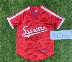 Supreme 1 (One) Satin Jersey Baseball Red S