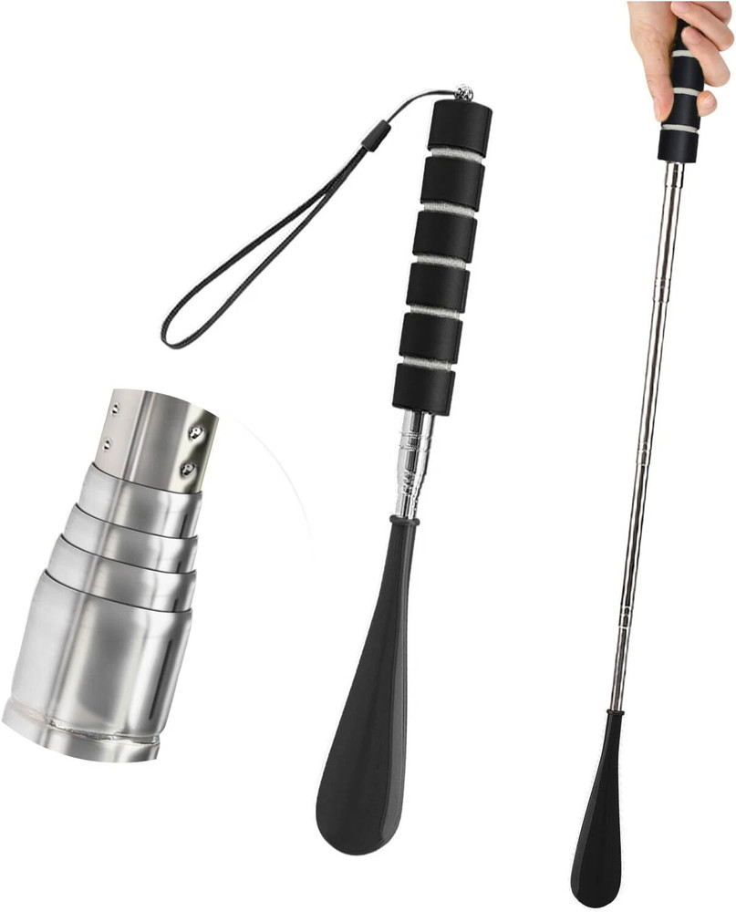 Shoe Horn Extra Long Handle Stainless Steel 28″ Handled Metal Shoehorn Horns